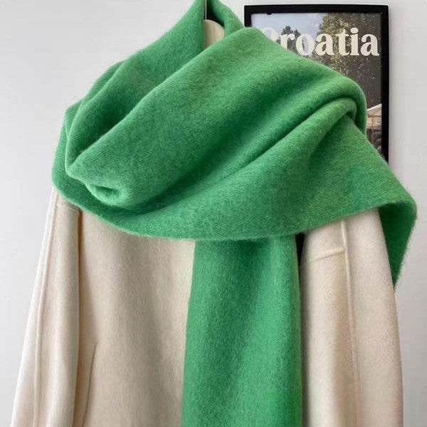 Women's Wool-like Autumn And Winter Solid Color Comfortable Scarf High Quality - Odeita