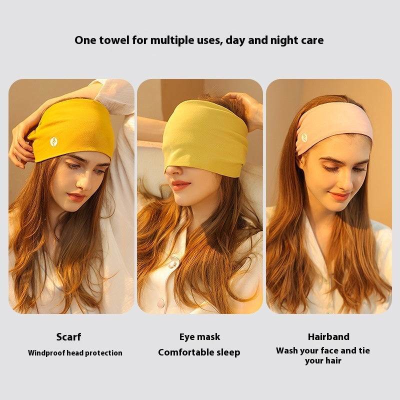 Internet Celebrity Women's Confinement Hair Band Eye Mask Headscarf Three-in-one Face Wash Headband - Odeita