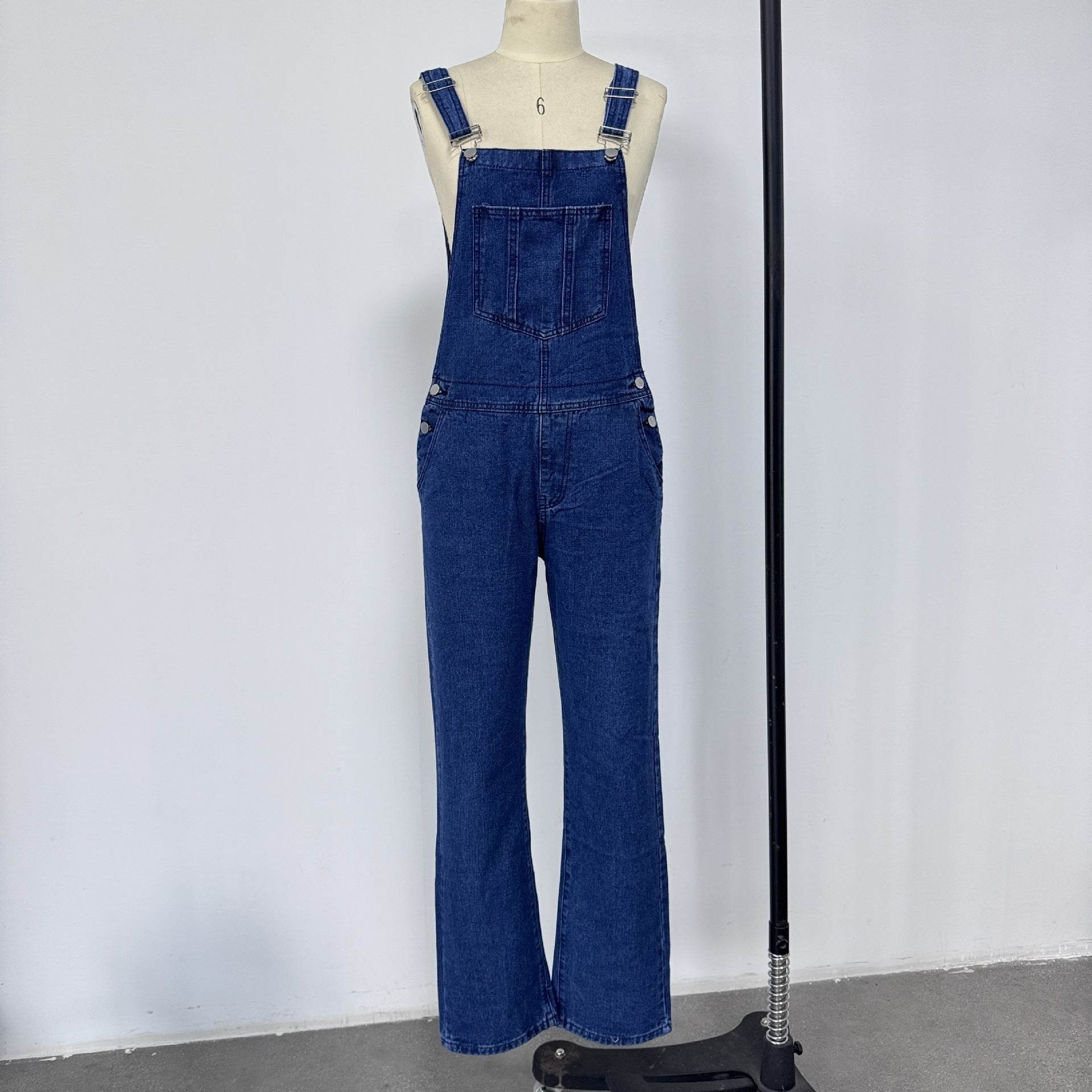 Loose Women's Denim Suspender Pants - Odeita