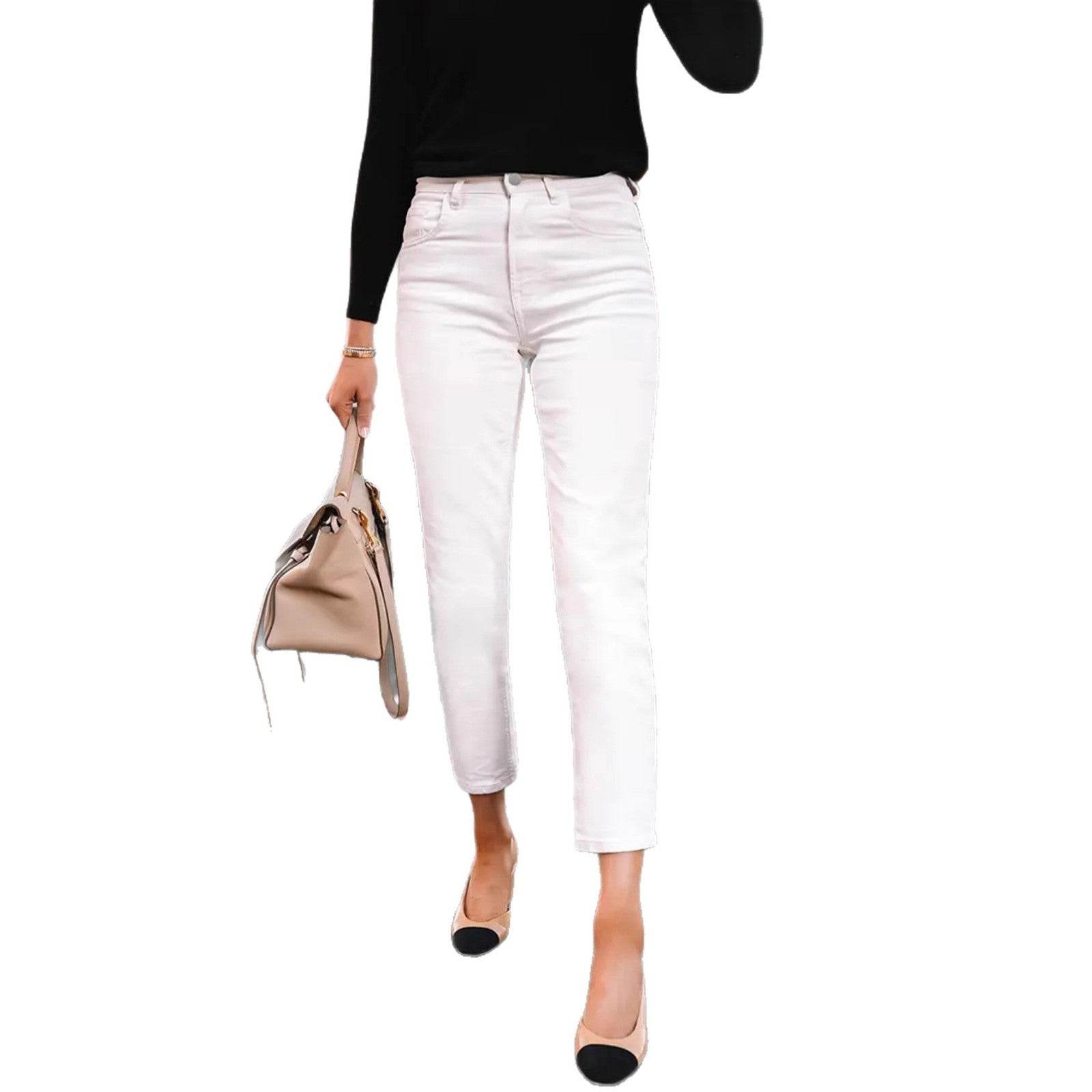 Light Business Slim-fit Straight Trousers - Odeita