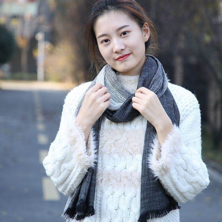 All-matching Art-style Striped Scarf For Women - Odeita