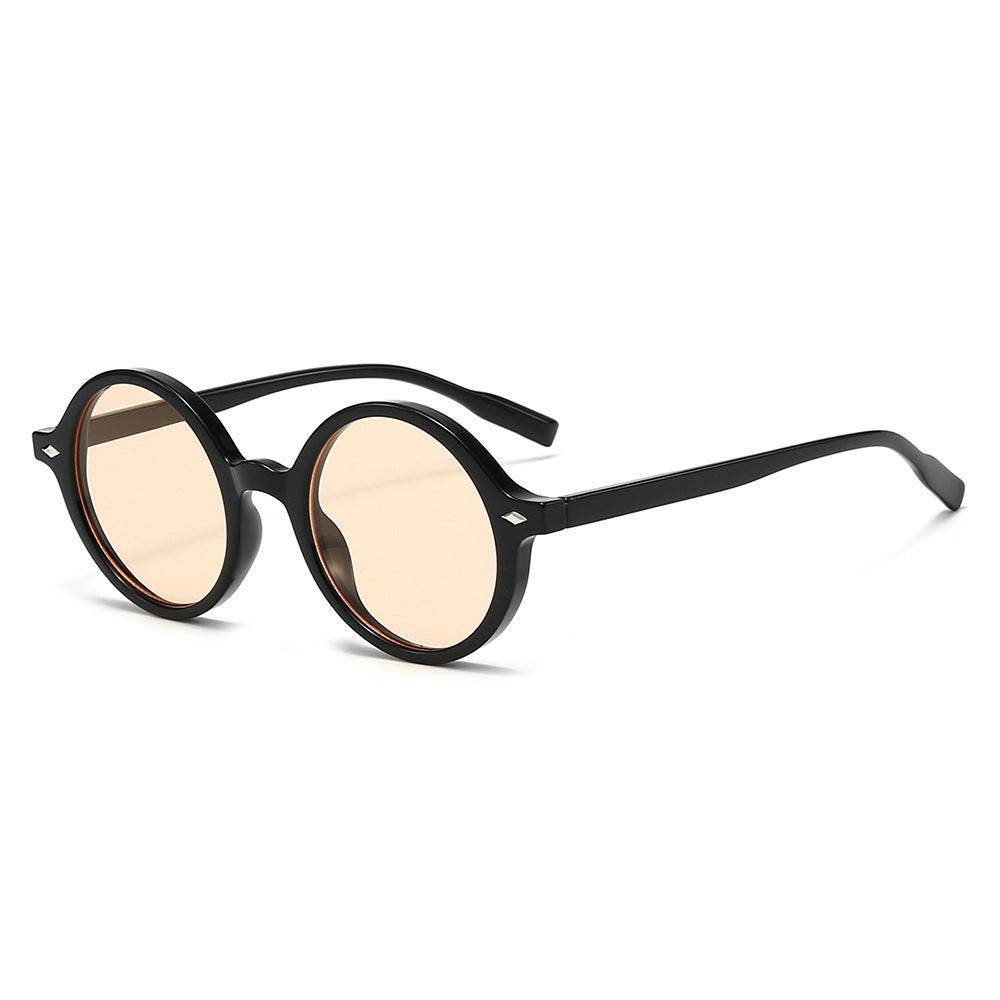 Retro Oval Sun Glasses Y2g Pure Champagne Sunglasses Female Cross-border Fashion - Odeita