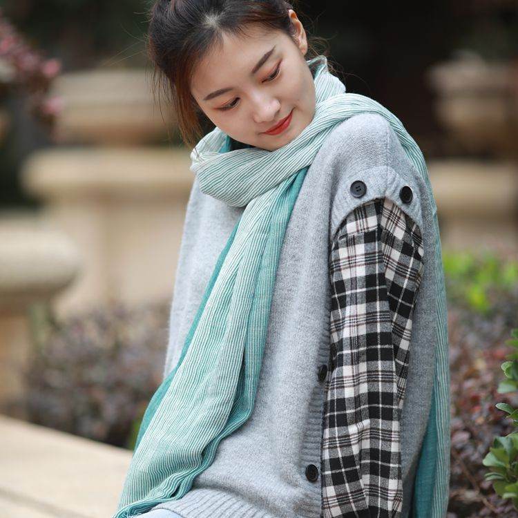 All-matching Art-style Striped Scarf For Women - Odeita