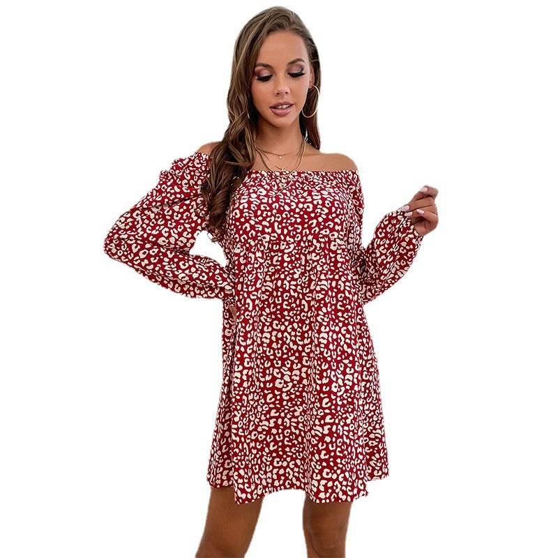 Off-shoulder Beach Skirt Floral Off-shoulder Dress - Odeita