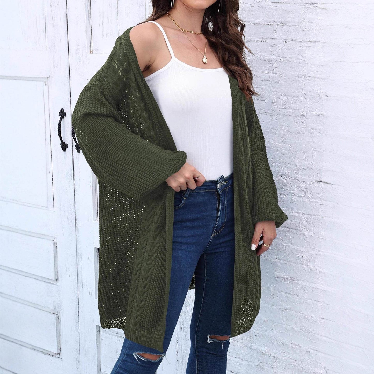 Women's Fashion Loose Casual Sweater Coat - Odeita