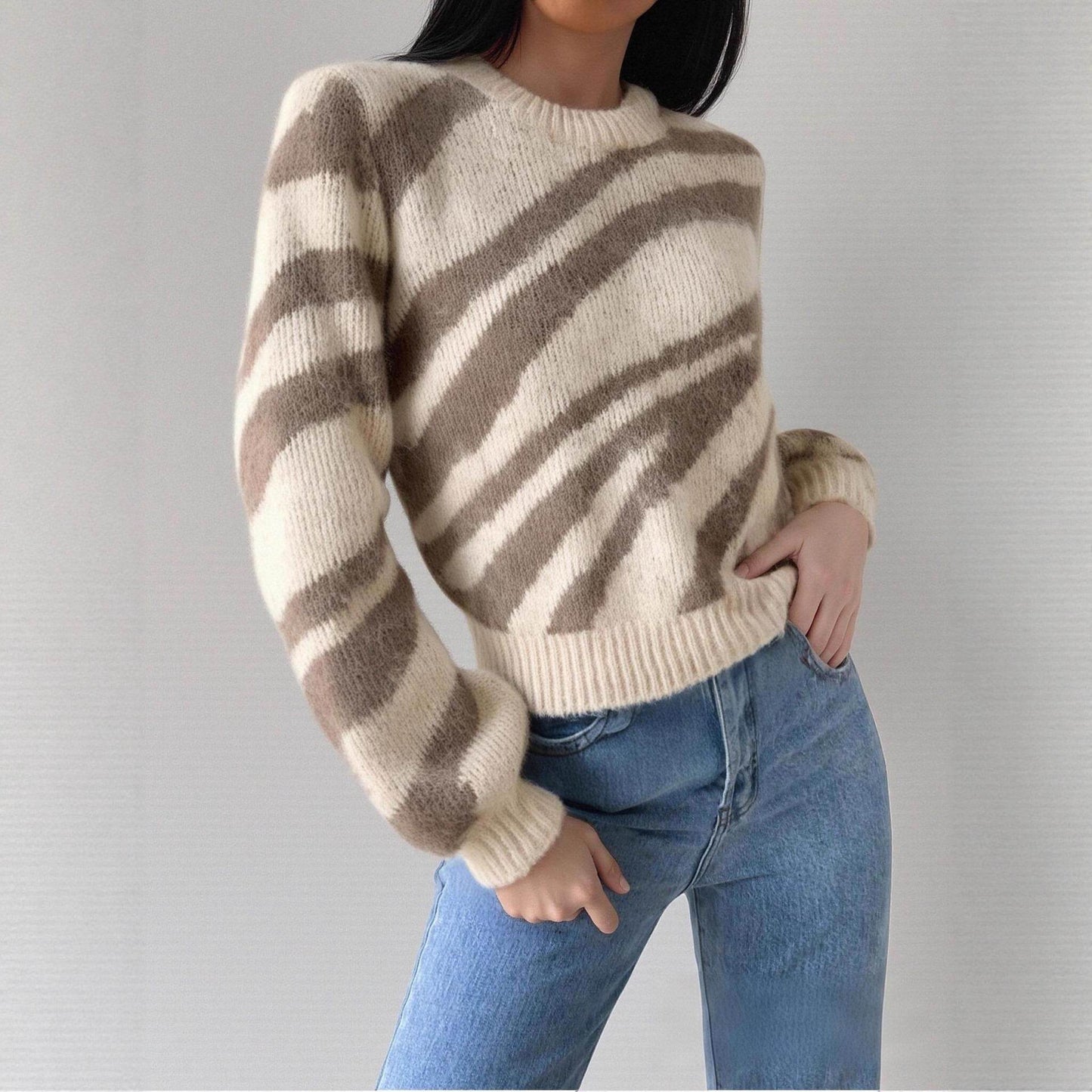 Loose Korean-style Gentle Pullover Sweater - Odeita