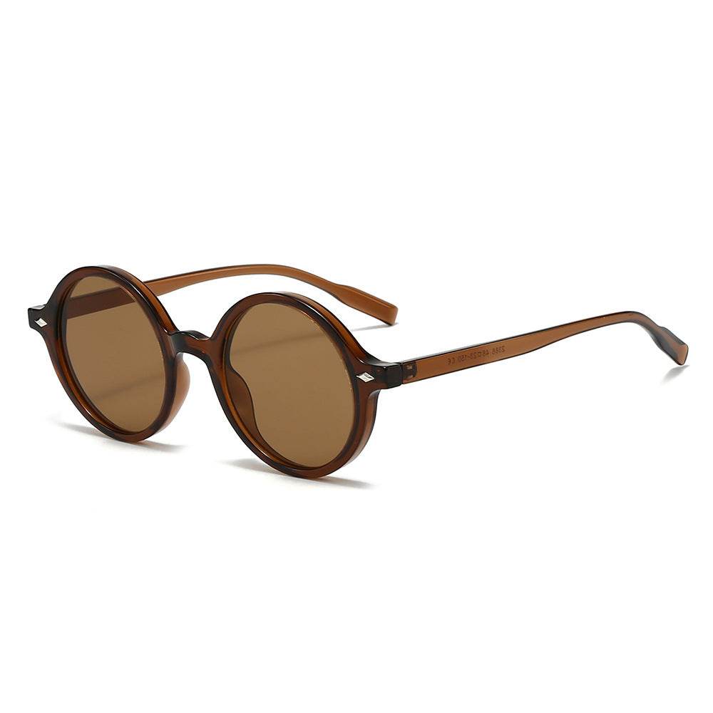 Retro Oval Sun Glasses Y2g Pure Champagne Sunglasses Female Cross-border Fashion - Odeita