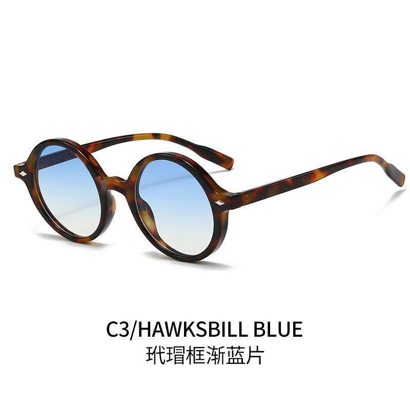 Retro Oval Sun Glasses Y2g Pure Champagne Sunglasses Female Cross-border Fashion - Odeita