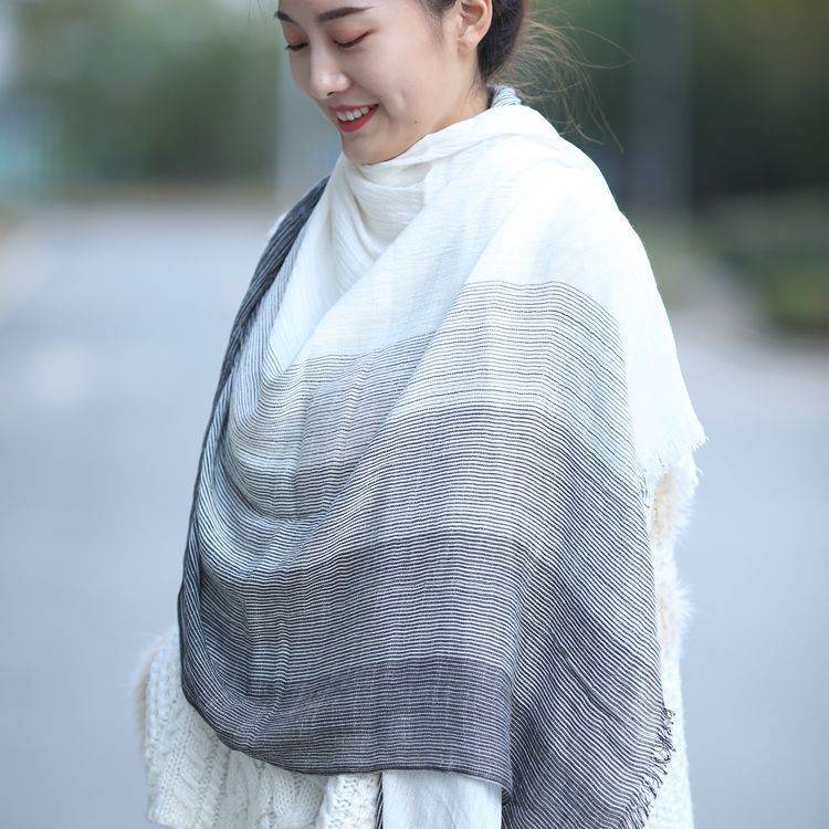 All-matching Art-style Striped Scarf For Women - Odeita