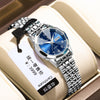 Silver Case Blue Steel Belt