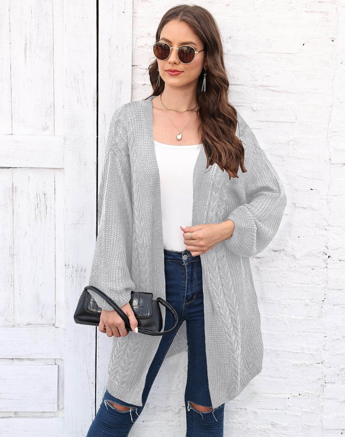 Women's Fashion Loose Casual Sweater Coat - Odeita