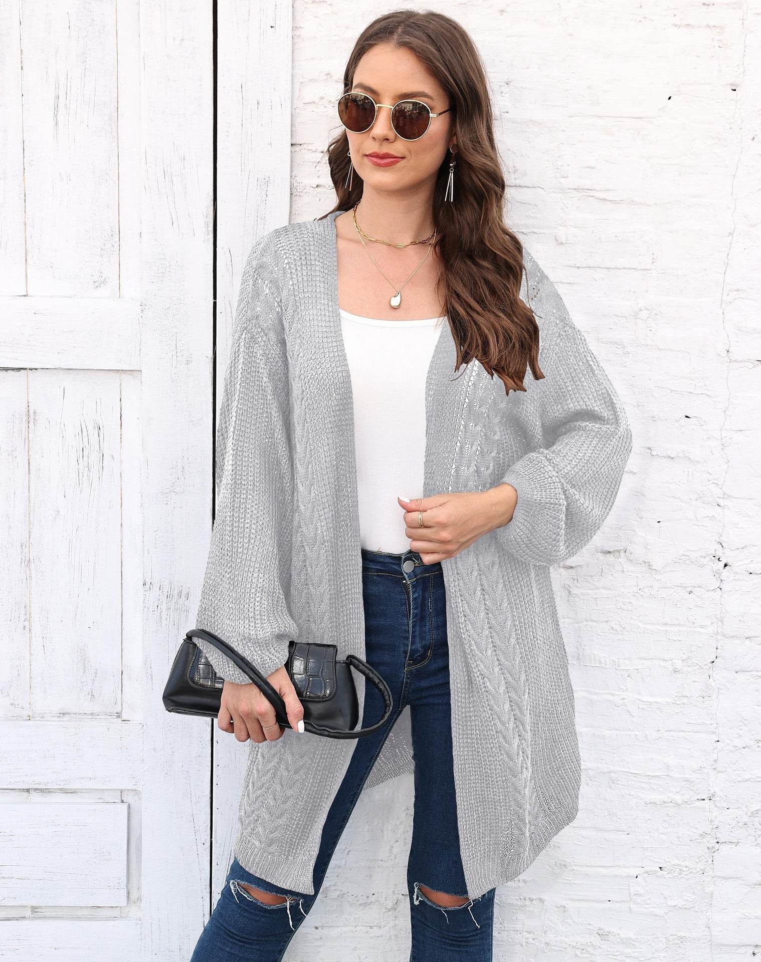 Women's Fashion Loose Casual Sweater Coat - Odeita