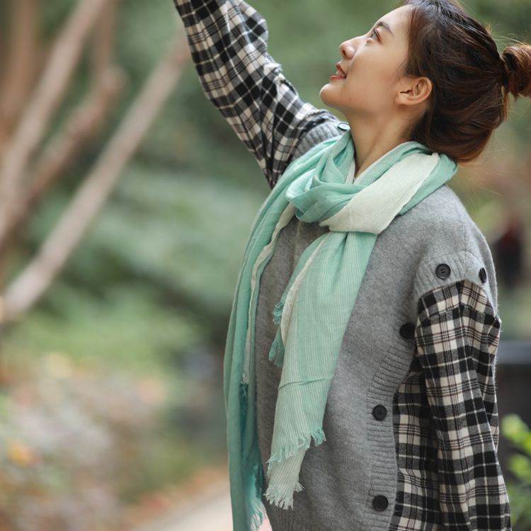 All-matching Art-style Striped Scarf For Women - Odeita
