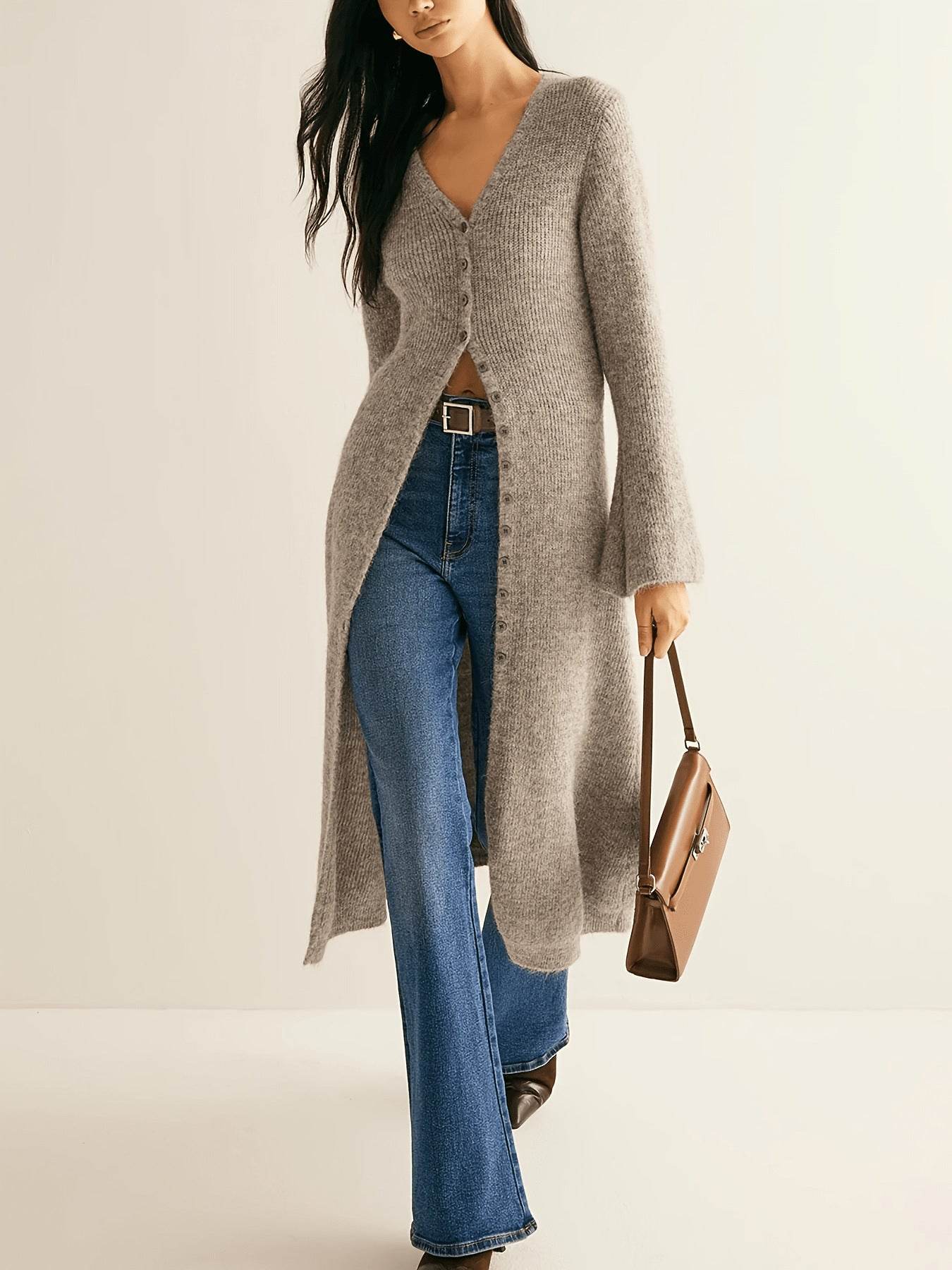 French Style Elegant Retro Long Sleeve Coat Cardigan - Odeita