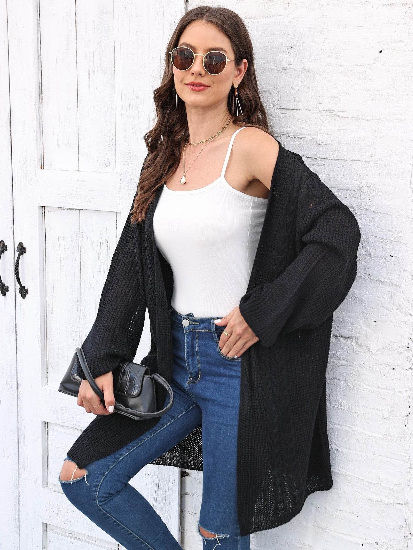 Women's Fashion Loose Casual Sweater Coat - Odeita
