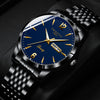 Black shell blue surface
