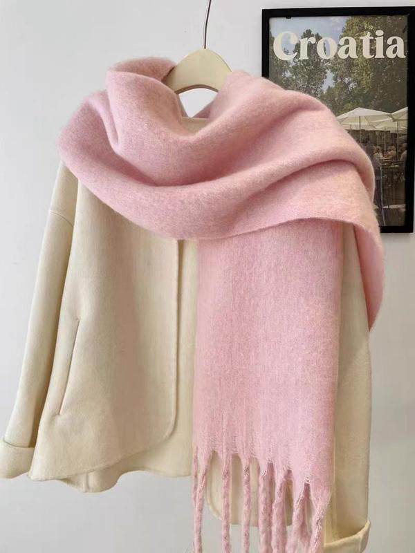 Women's Wool-like Autumn And Winter Solid Color Comfortable Scarf High Quality - Odeita