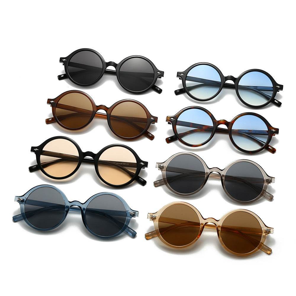 Retro Oval Sun Glasses Y2g Pure Champagne Sunglasses Female Cross-border Fashion - Odeita