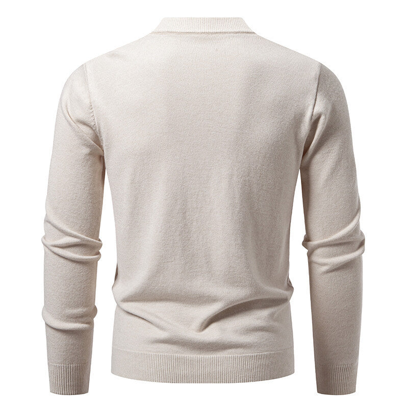 Men's Brocade Sweater Korean Style Trendy Casual Loose And Handsome V-neck Knitted Cardigan Coat