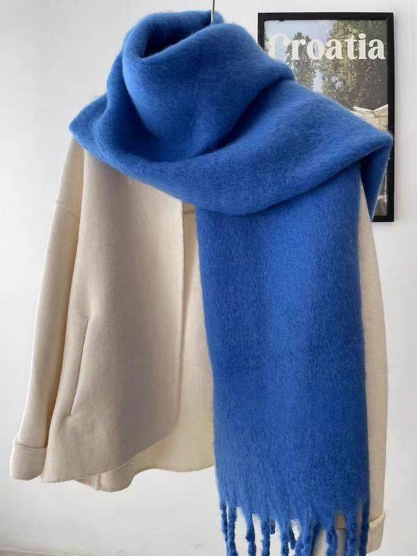 Women's Wool-like Autumn And Winter Solid Color Comfortable Scarf High Quality - Odeita