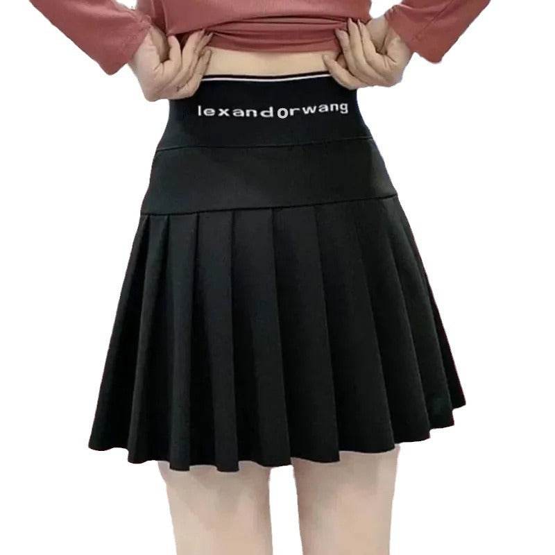 Spring And Summer Letter Pleated Skirt For Women - Odeita