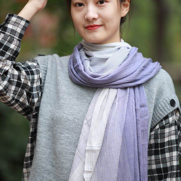 All-matching Art-style Striped Scarf For Women - Odeita
