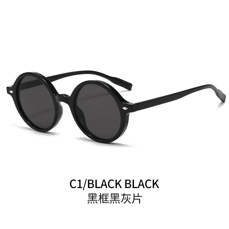 Retro Oval Sun Glasses Y2g Pure Champagne Sunglasses Female Cross-border Fashion - Odeita