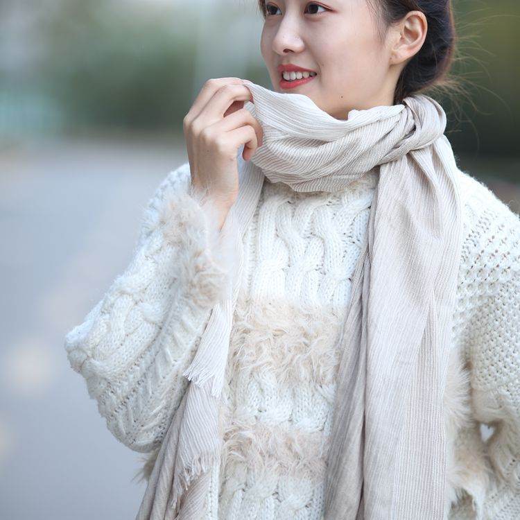 All-matching Art-style Striped Scarf For Women - Odeita