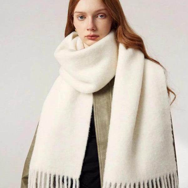 Women's Wool-like Autumn And Winter Solid Color Comfortable Scarf High Quality - Odeita