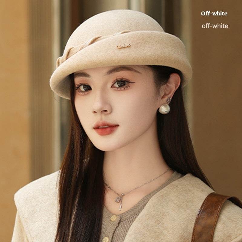 French Hepburn Style Woolen Beret Artistic Australian Wool - Odeita
