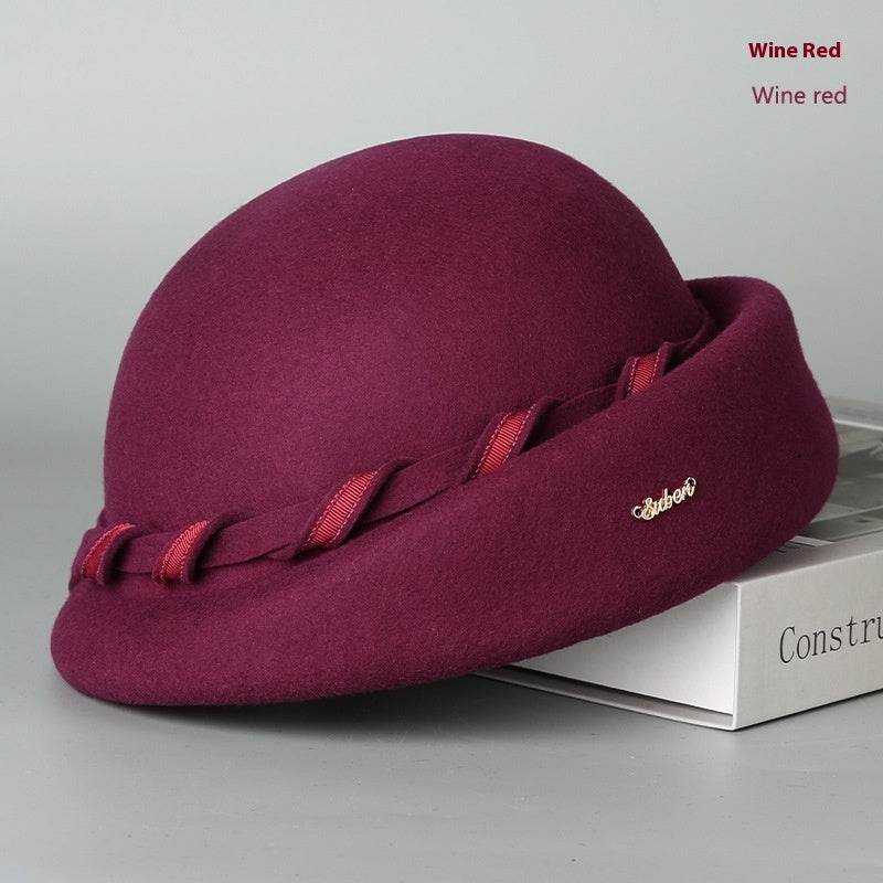 French Hepburn Style Woolen Beret Artistic Australian Wool - Odeita