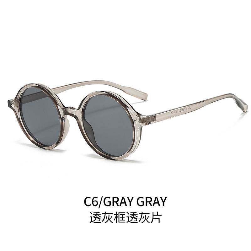 Retro Oval Sun Glasses Y2g Pure Champagne Sunglasses Female Cross-border Fashion - Odeita