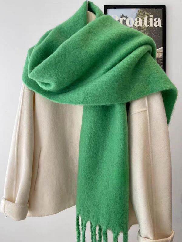 Women's Wool-like Autumn And Winter Solid Color Comfortable Scarf High Quality - Odeita