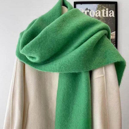 Women's Wool-like Autumn And Winter Solid Color Comfortable Scarf High Quality - Odeita