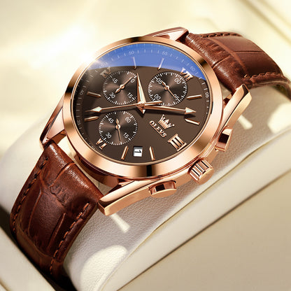 Multi-function Three-eye Six-needle Sports Chronograph Men's Watch Men's Watch