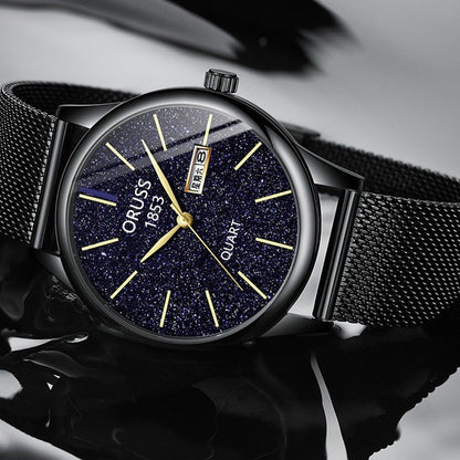 Fully Automatic Mechanical Watch Men's Calendar Pointer Fine Steel