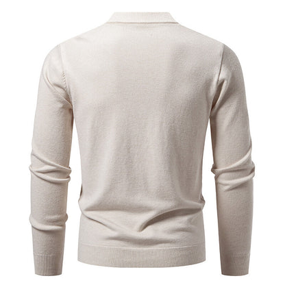 Men's Brocade Sweater Korean Style Trendy Casual Loose And Handsome V-neck Knitted Cardigan Coat