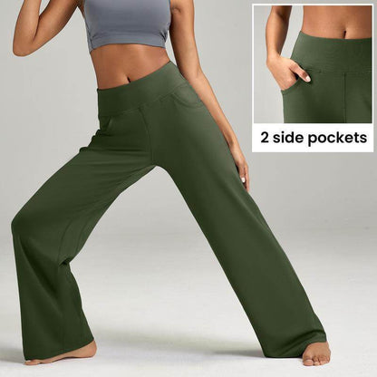 Women's High Waist Casual Loose Yoga Pants - Odeita