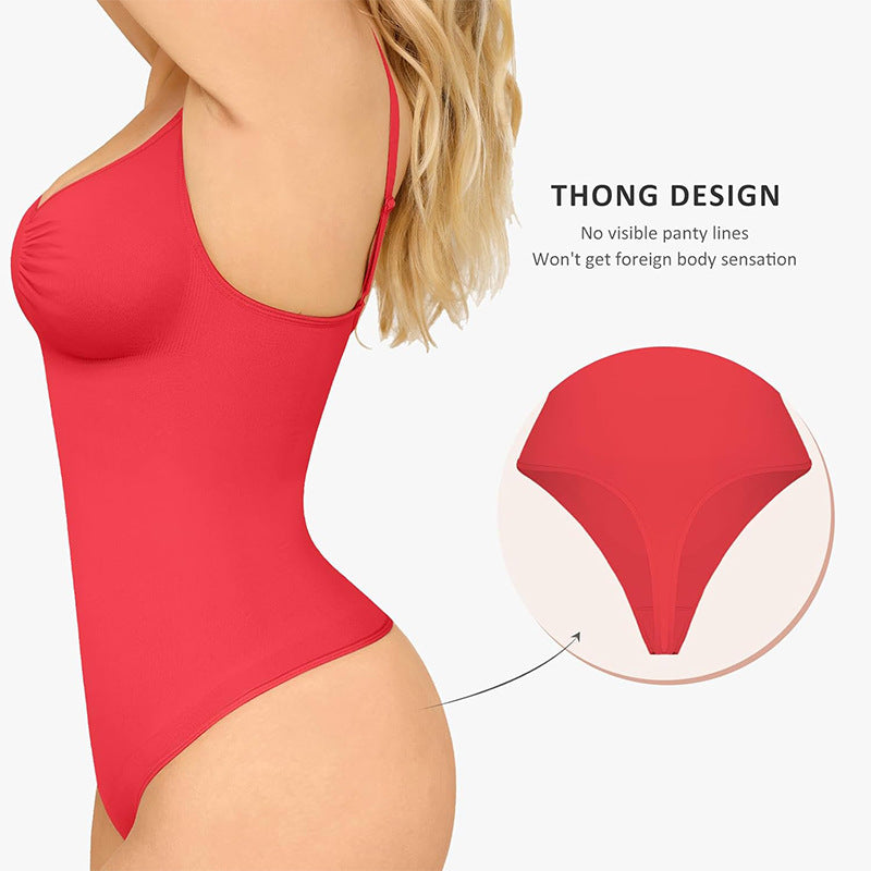 Women's Solid Color Open Seamless Waist Slimming And Hip Lifting Jumpsuit