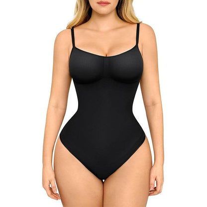Women's Solid Color Open Seamless Waist Slimming And Hip Lifting Jumpsuit - Odeita