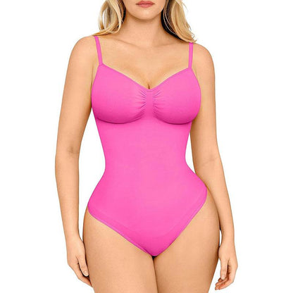 Women's Solid Color Open Seamless Waist Slimming And Hip Lifting Jumpsuit - Odeita