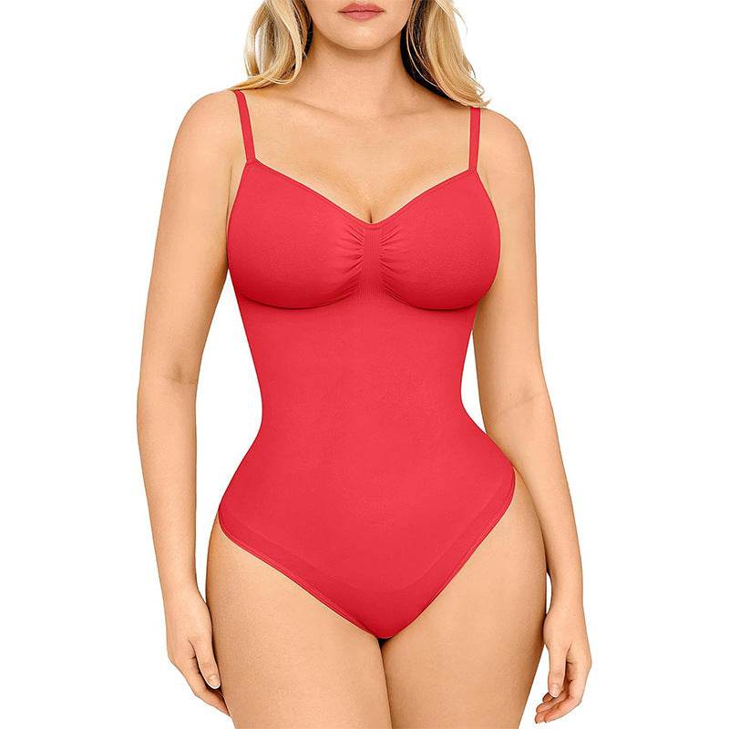 Women's Solid Color Open Seamless Waist Slimming And Hip Lifting Jumpsuit - Odeita