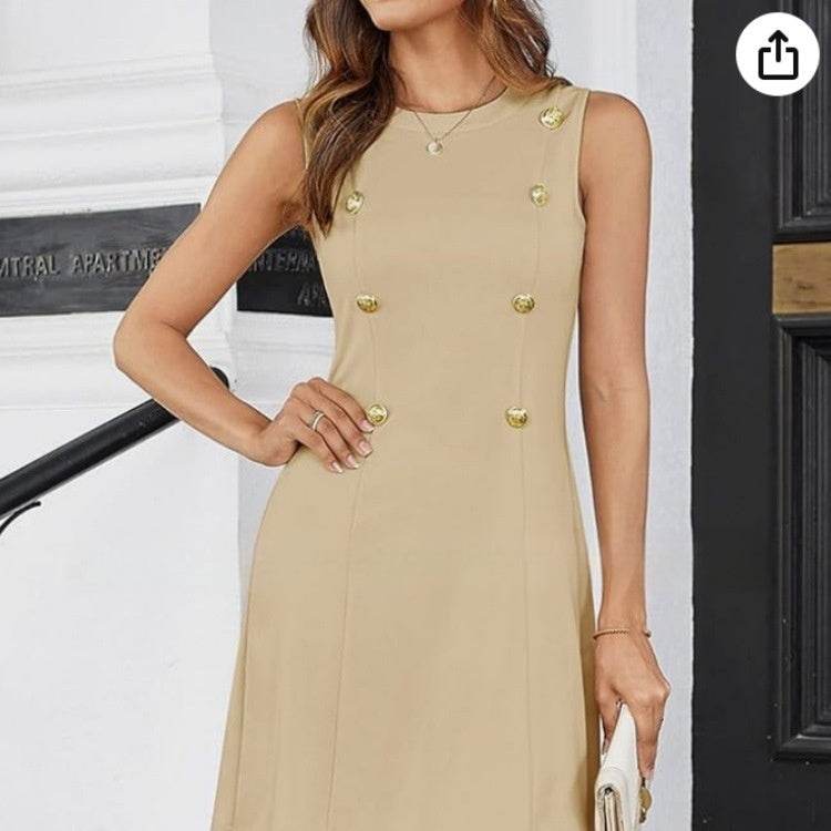 Women's Cocktail Mini Sleeveless Casual Dress - Odeita