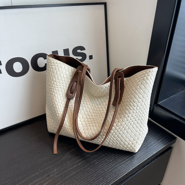 Large Capacity Woven Bag Women's All-match One-shoulder Underarm
