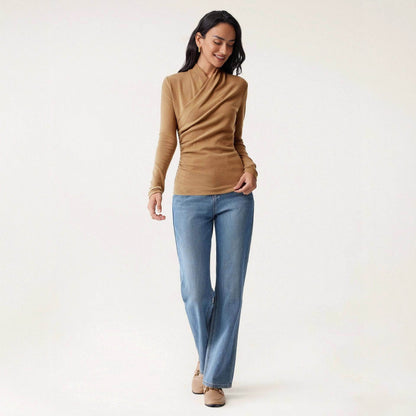 Fashion Women Solid Color Pullover Sweater Sli
m Fit - Odeita