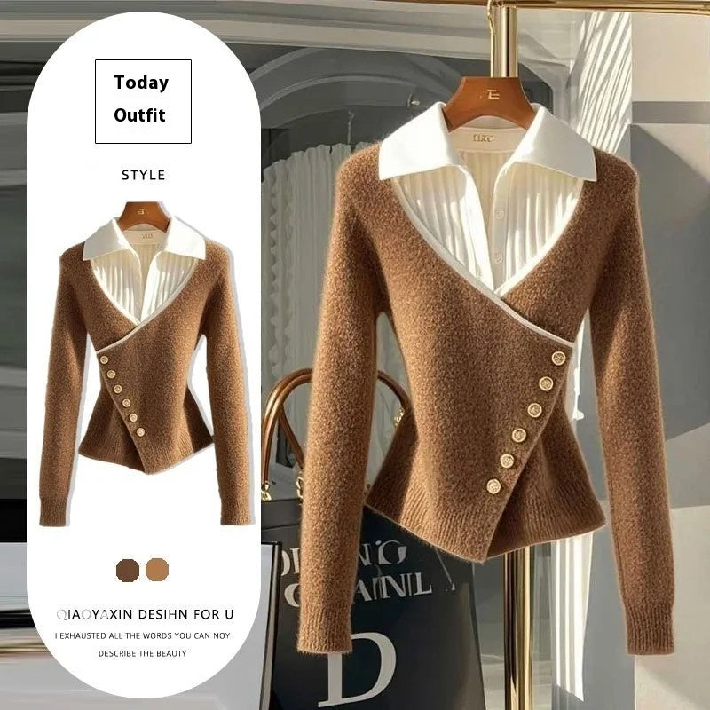 High-end Super Nice Unique Knitted Top